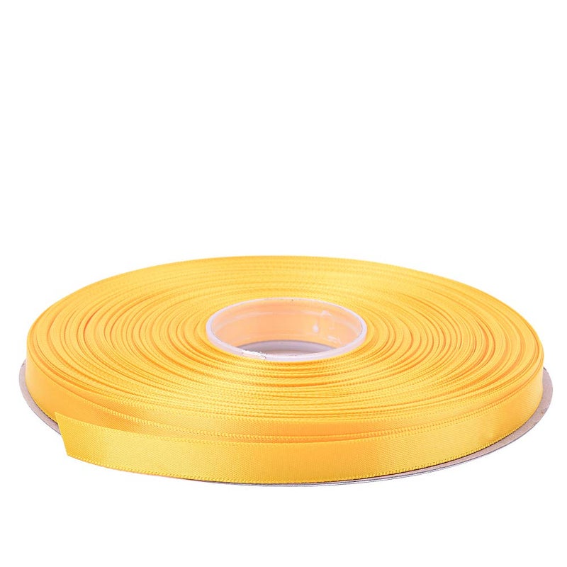 Ribest 3/8 inch Maize Yellow Double Face Satin Ribbon 50 Yards Per Roll for Gift Wrapping Flowers Bouquet Hair Accessories Wedding Birthday - Image 4